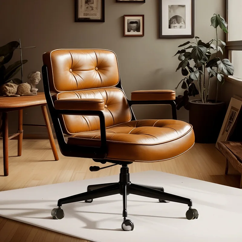 Computer chair study light luxury office chair leather seat ergonomic chair
Computer chair study light luxury office chair leather seat ergonomic chair