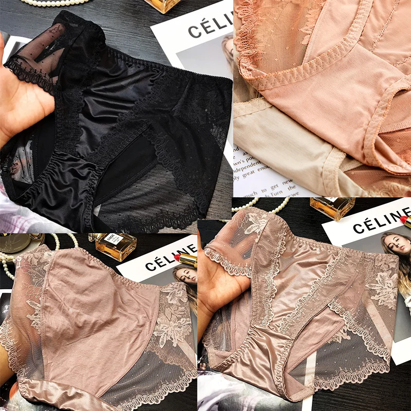 High-end Satin Modal Women's Mid-waist Briefs New Product, Buttocks Light Luxury Sexy Lace Cotton Crotch 7 Colors
High-end Satin Modal Women's Mid-waist Briefs New Product, Buttocks Light Luxury Sexy Lace Cotton Crotch 7 Colors
