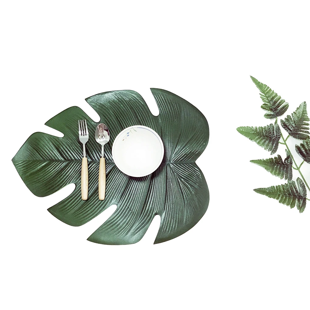 Simulated Turtle Back Leaf Placemat 48X37cm PVC Tropical Green Artificial Leaves Palm Table Runner DecorationsReusable
Simulated Turtle Back Leaf Placemat 48X37cm PVC Tropical Green Artificial Leaves Palm Table Runner DecorationsReusable