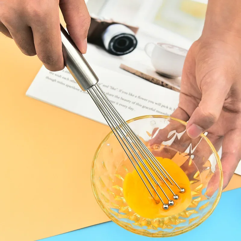 2025 New 12 Inch Ball Bead Whisk Manual Stainless Steel Egg Mixer Kitchen Household Handheld Baking Tools Whisk Stick
2025 New 12 Inch Ball Bead Whisk Manual Stainless Steel Egg Mixer Kitchen Household Handheld Baking Tools Whisk Stick