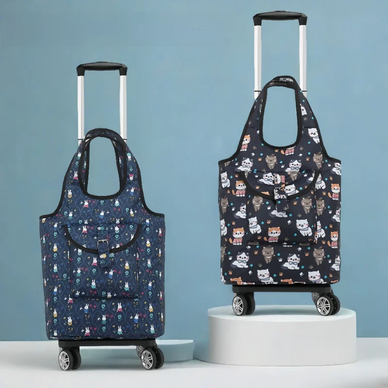 Waterproof Printed Handheld Universal Wheel Lage op Cart Vegetable Bag Large Capaci ort Trip Travel Bag Foldable
Waterproof Printed Handheld Universal Wheel Lage op Cart Vegetable Bag Large Capaci ort Trip Travel Bag Foldable