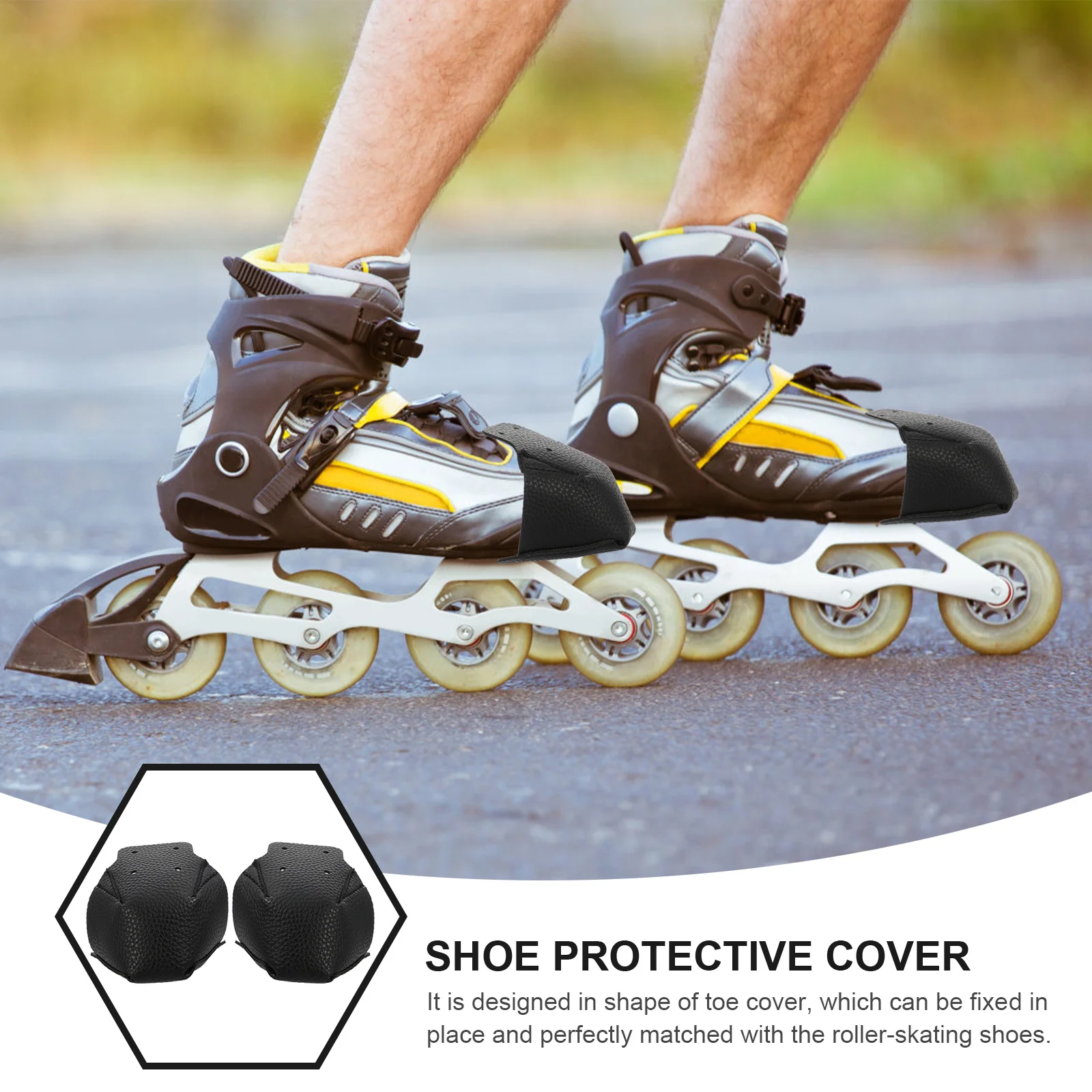 1Pair Skates Toe Protectors Sturdy Anti-Friction Design Holes for Shoe Rope Binding Roller Skates Toe Covers Shoes Protector
1Pair Skates Toe Protectors Sturdy Anti-Friction Design Holes for Shoe Rope Binding Roller Skates Toe Covers Shoes Protector
