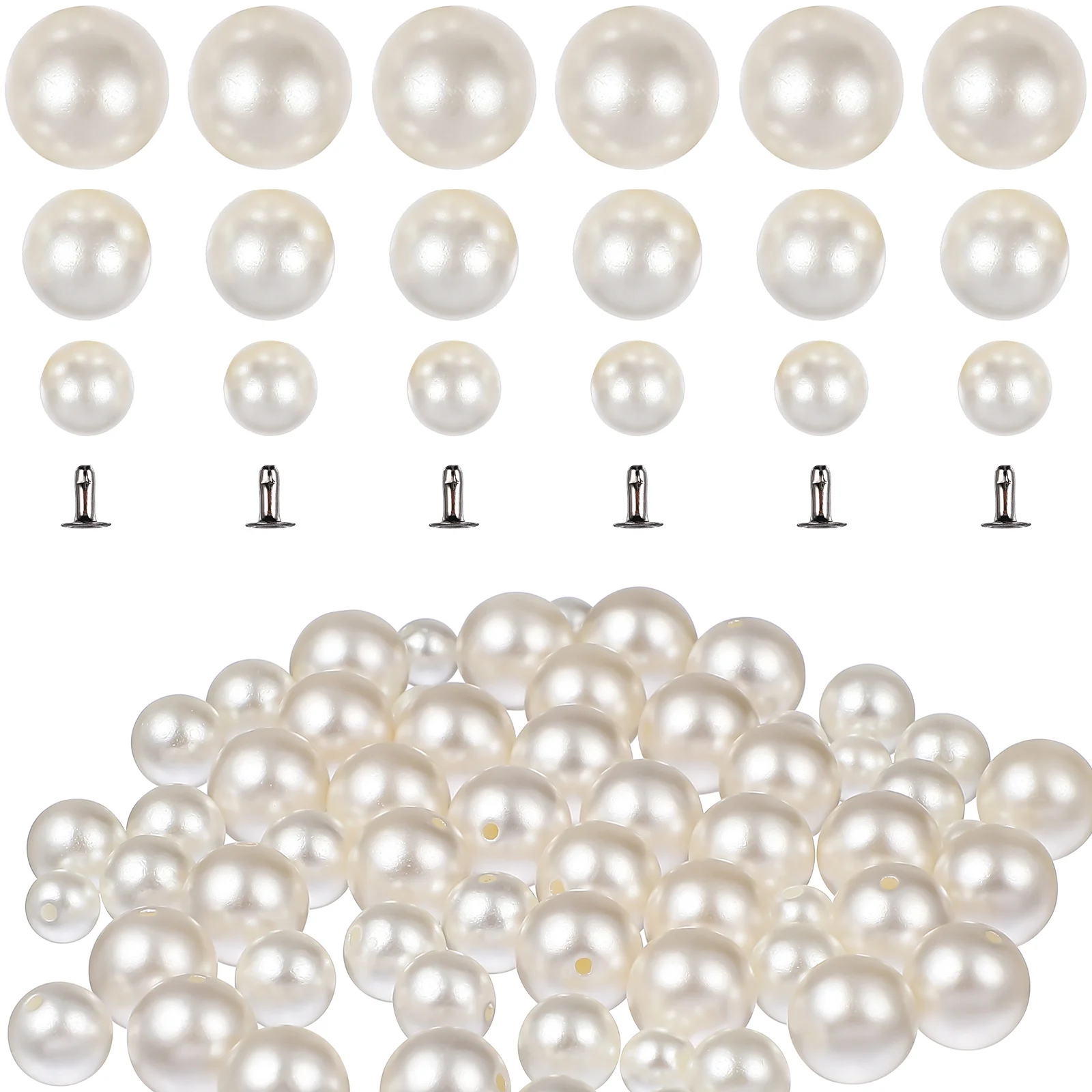 Pearl Rivets Faux Beads Round Decorative Studs for Clothing Premium Quality Artificial Pearls Craft Supplies
Pearl Rivets Faux Beads Round Decorative Studs for Clothing Premium Quality Artificial Pearls Craft Supplies