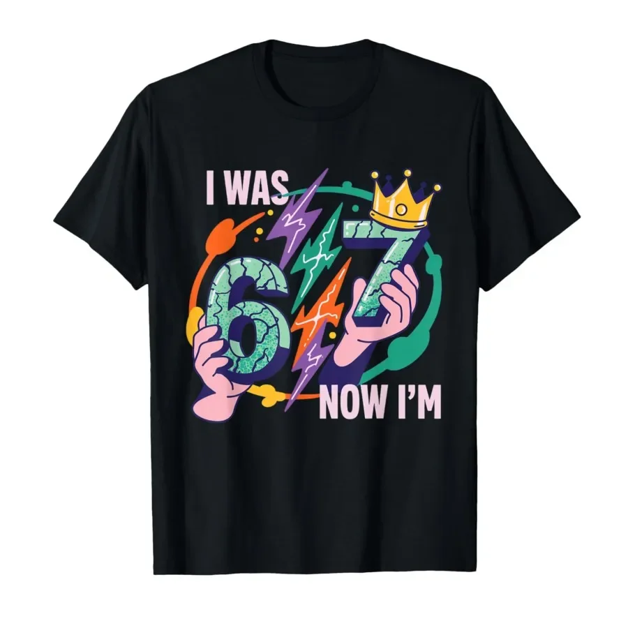 I was 6 Now I'm 7 7th Birthday 6 7 Birthday Boys T-shirt For Men Women 100% Cotton T Shirts Short Sleeve Tops 0417-1
I was 6 Now I'm 7 7th Birthday 6 7 Birthday Boys T-shirt For Men Women 100% Cotton T Shirts Short Sleeve Tops 0417-1