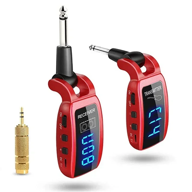 Wireless Guitar System, U12DX UHF Wireless Guitar Transmitter Receiver 164ft Range with HD LED Screen for Electric Guitar Bass
Wireless Guitar System, U12DX UHF Wireless Guitar Transmitter Receiver 164ft Range with HD LED Screen for Electric Guitar Bass