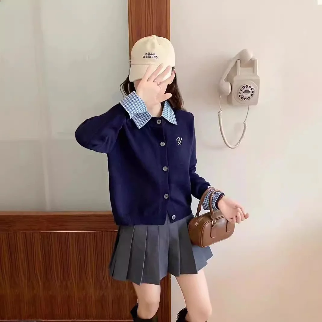 e Embroidered Plaid Splicing Open Cardigan Sweater Women's Autumn Winter Loose Faion Long Sve Knitted Top
e Embroidered Plaid Splicing Open Cardigan Sweater Women's Autumn Winter Loose Faion Long Sve Knitted Top