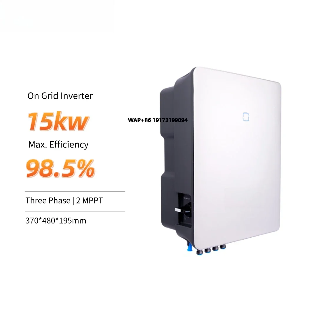 Гибридный солнечный инвертор 15 кВт SG15RT, трехфазный, с несколькими MPPT-контроллерами, для сетевых солнечных систем мощностью 1000 Вт.
Гибридный солнечный инвертор 15 кВт SG15RT, трехфазный, с несколькими MPPT-контроллерами, для сетевых солнечных систем мощностью 1000 Вт.
