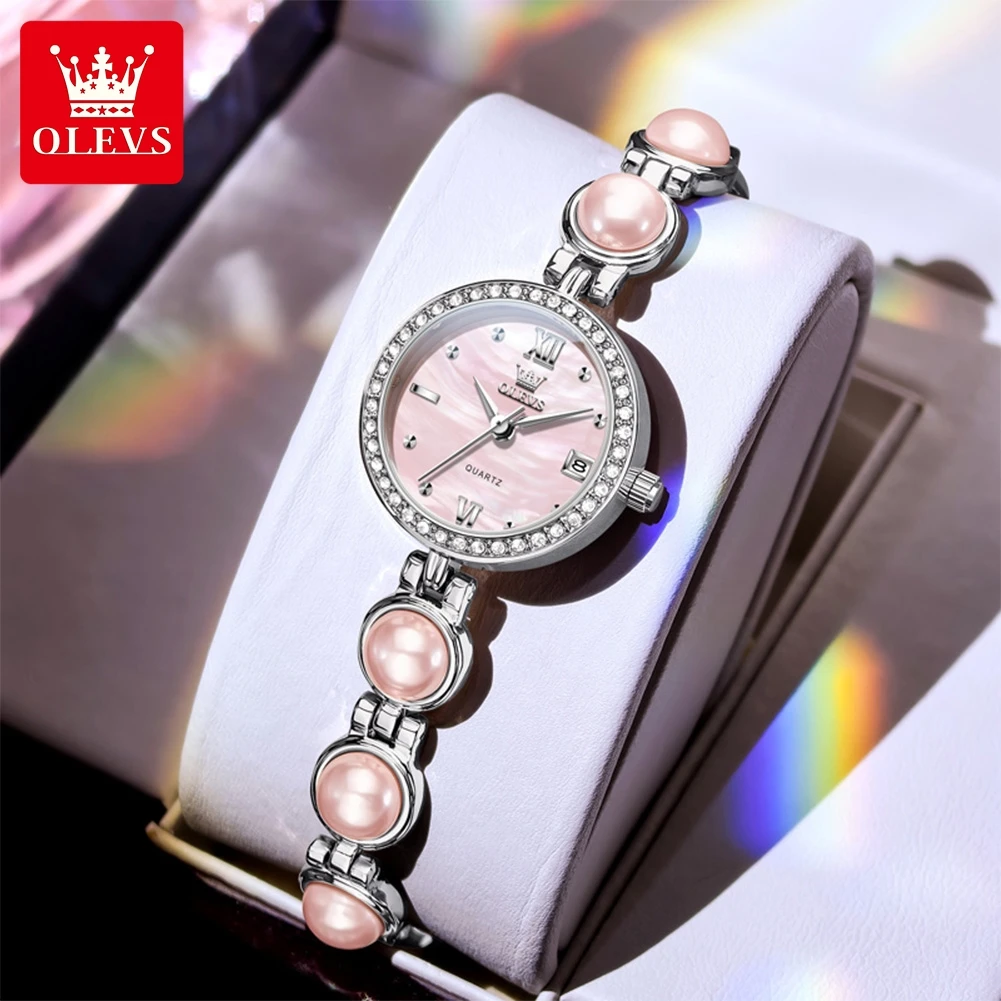 OLEVS женские часы, новые наручные часы с жемчугом и цирконием, элегантные модные женские часы, роскошные оригинальные кварцевые часы для женщин 5669
OLEVS женские часы, новые наручные часы с жемчугом и цирконием, элегантные модные женские часы, роскошные оригинальные кварцевые часы для женщин 5669