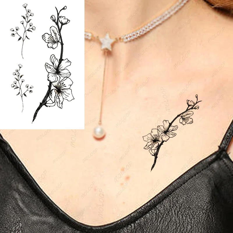 Tattoo Stickers Small Plant Flowers Lovely Plum Blossom Waterproof Temporary Hand Chest Fake Tatto for Women Men Makeup Body Art
Tattoo Stickers Small Plant Flowers Lovely Plum Blossom Waterproof Temporary Hand Chest Fake Tatto for Women Men Makeup Body Art