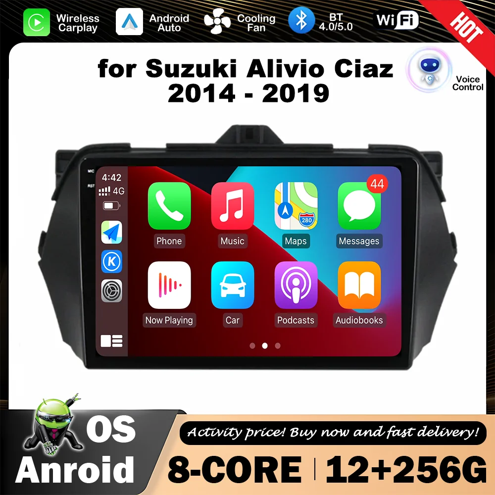 9 inch Android OS Car Radio Multimedia Player GPS Navigation Wireless Carplay 4G DSP Stereo for Suzuki Alivio Ciaz 2014 - 2019
9 inch Android OS Car Radio Multimedia Player GPS Navigation Wireless Carplay 4G DSP Stereo for Suzuki Alivio Ciaz 2014 - 2019