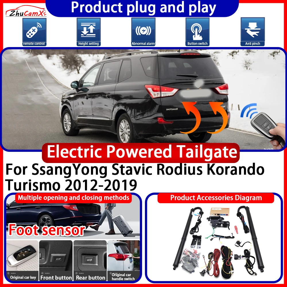 ZhuCamX Powered Tailgate for SsangYong Stavic Rodius Korando Turismo 2012-2019 anti pinch Smart Intelligent Control Gate Lift
ZhuCamX Powered Tailgate for SsangYong Stavic Rodius Korando Turismo 2012-2019 anti pinch Smart Intelligent Control Gate Lift