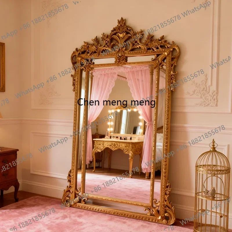 French Retro Full-Length Mirror European Style Home Carved Floor Mirror American Style Living Room Bedroom Dressing Mirror
French Retro Full-Length Mirror European Style Home Carved Floor Mirror American Style Living Room Bedroom Dressing Mirror