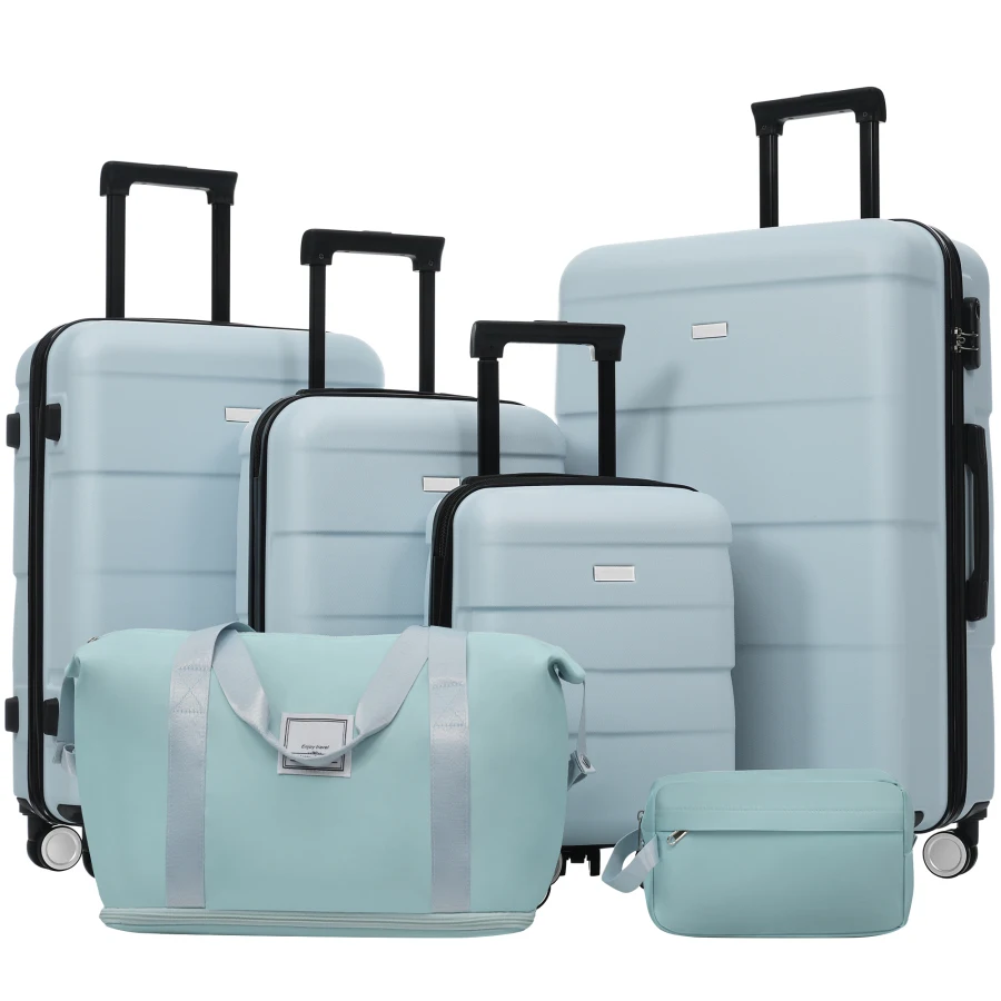 Hardshell luggage sets for travel: polycarbonate, black, lightweight with TSA lock, double spinner wheels, 6-piece set includin
Hardshell luggage sets for travel: polycarbonate, black, lightweight with TSA lock, double spinner wheels, 6-piece set includin