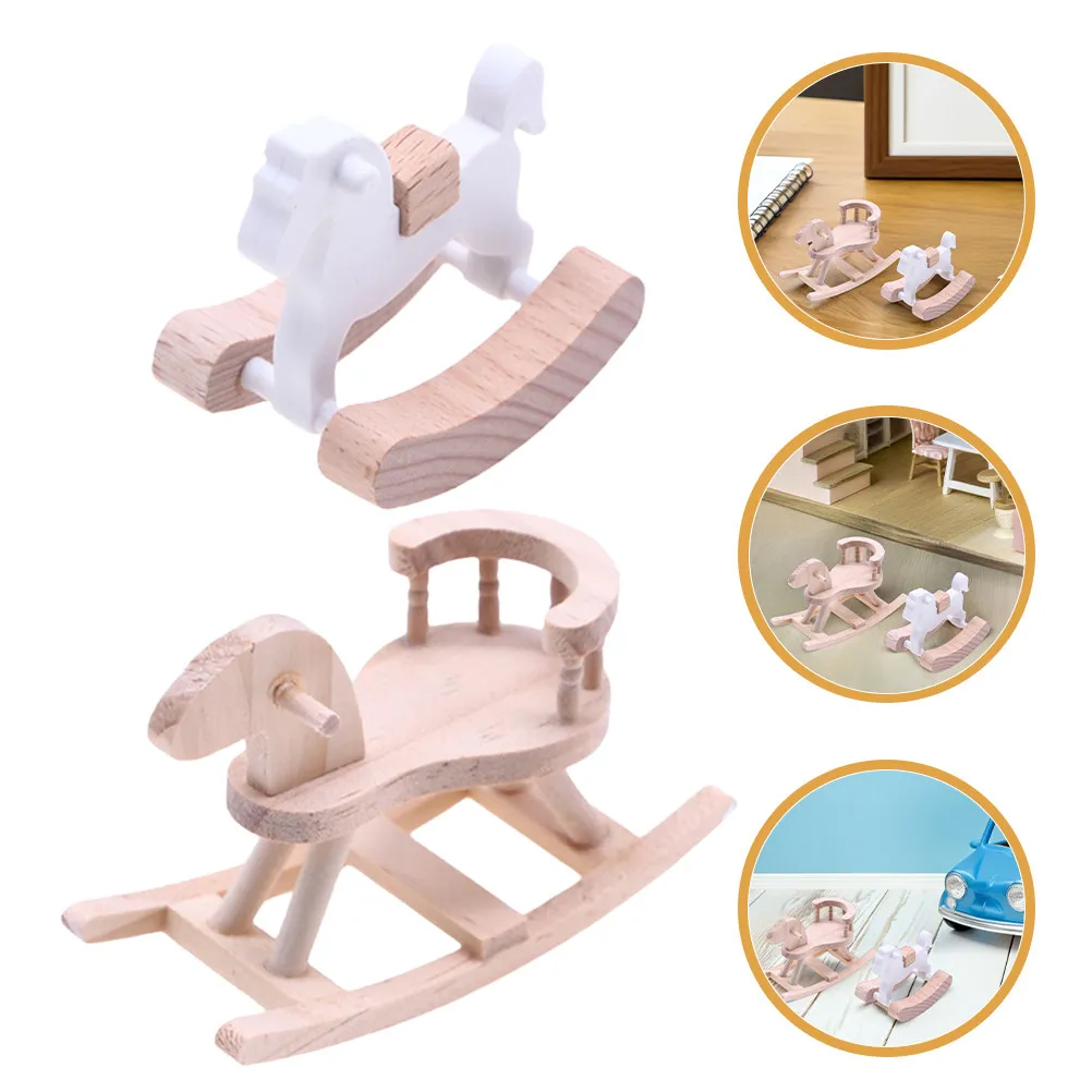 2 шт. Натуральные деревянные лошадки-качалки, неокрашенные, миниатюрные, для кукольного домика, аксессуары для детской комнаты, винтажный декор для мебели
2 шт. Натуральные деревянные лошадки-качалки, неокрашенные, миниатюрные, для кукольного домика, аксессуары для детской комнаты, винтажный декор для мебели