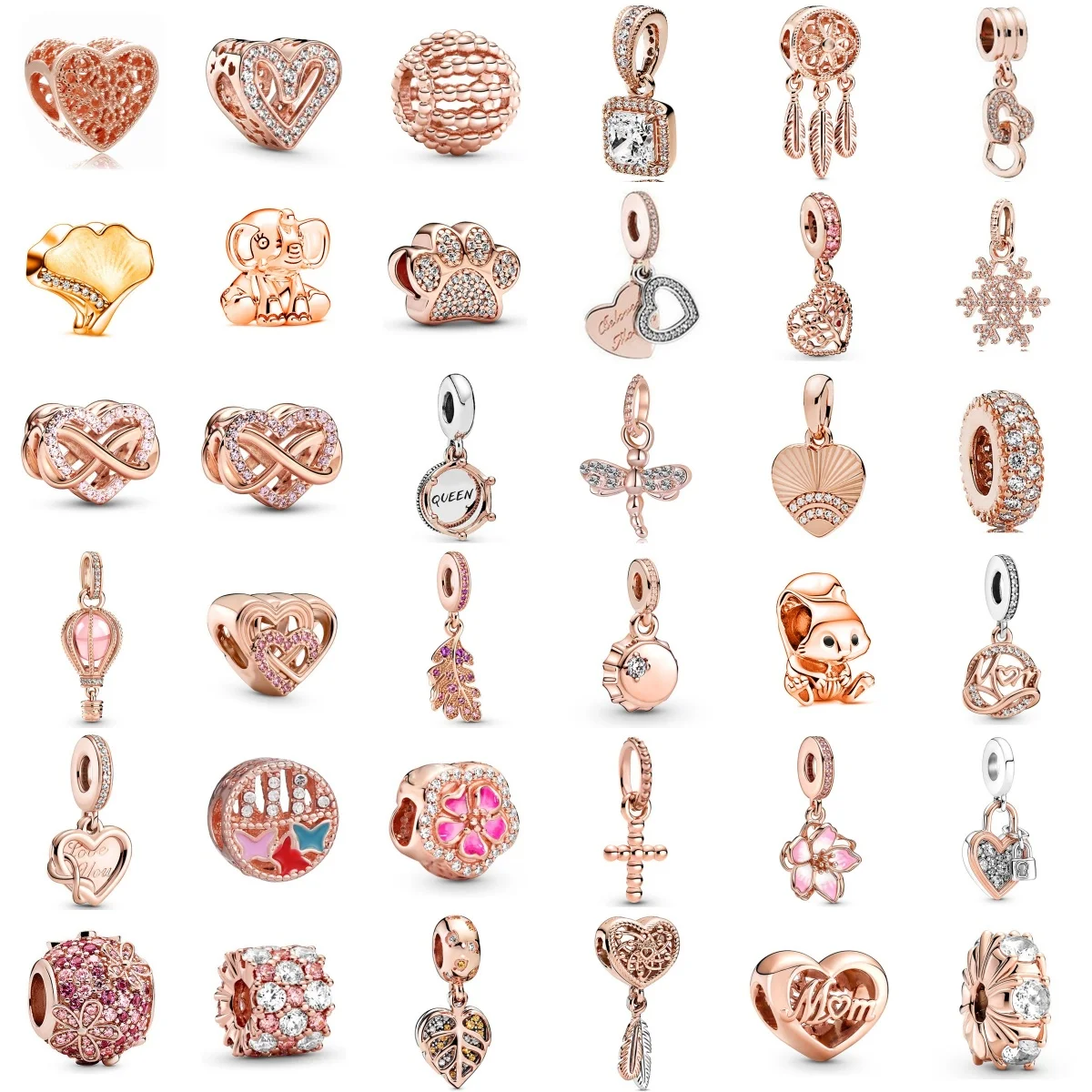 2024 New Rose Gold Plated Feather Pendants Heart Diamond Charm Beads For Fashion DIY Bracelet Necklace Jewelry Accessories Gifts
2024 New Rose Gold Plated Feather Pendants Heart Diamond Charm Beads For Fashion DIY Bracelet Necklace Jewelry Accessories Gifts