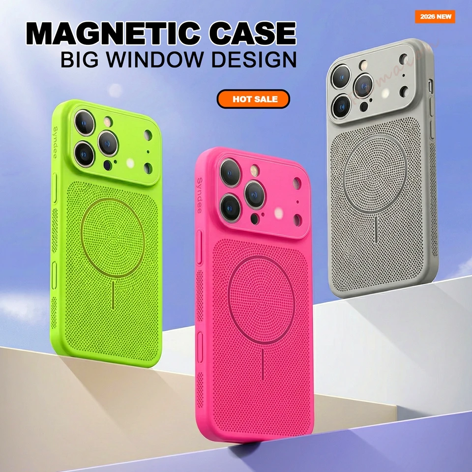 Official Big Window Magnetic Phone Case For iPhone 17 Air 13 12 14 15 16 Pro Max Plus Magsafe Heat Dissipation Protector Cover
Official Big Window Magnetic Phone Case For iPhone 17 Air 13 12 14 15 16 Pro Max Plus Magsafe Heat Dissipation Protector Cover