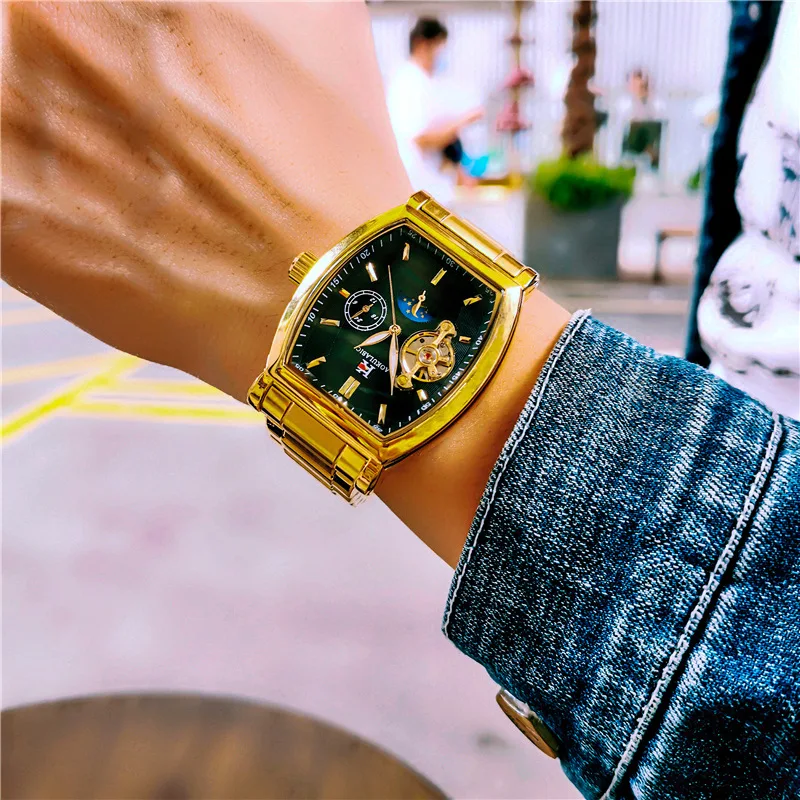 AOKULASIC Men Big Dial Automatic Mechanical Watch Luminous Waterproof Stainless Steel Skeleton Tourbillon Mens Watch
AOKULASIC Men Big Dial Automatic Mechanical Watch Luminous Waterproof Stainless Steel Skeleton Tourbillon Mens Watch