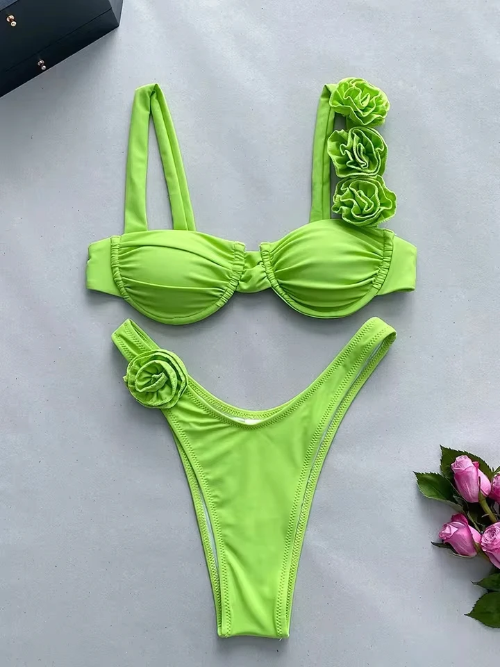 2025 New Summer Swimwea Bikinis Set Sexy Solid Backless Floral Bikini 2 Piece Set Women Split Swimsuit High Waist Beach Bikini
2025 New Summer Swimwea Bikinis Set Sexy Solid Backless Floral Bikini 2 Piece Set Women Split Swimsuit High Waist Beach Bikini