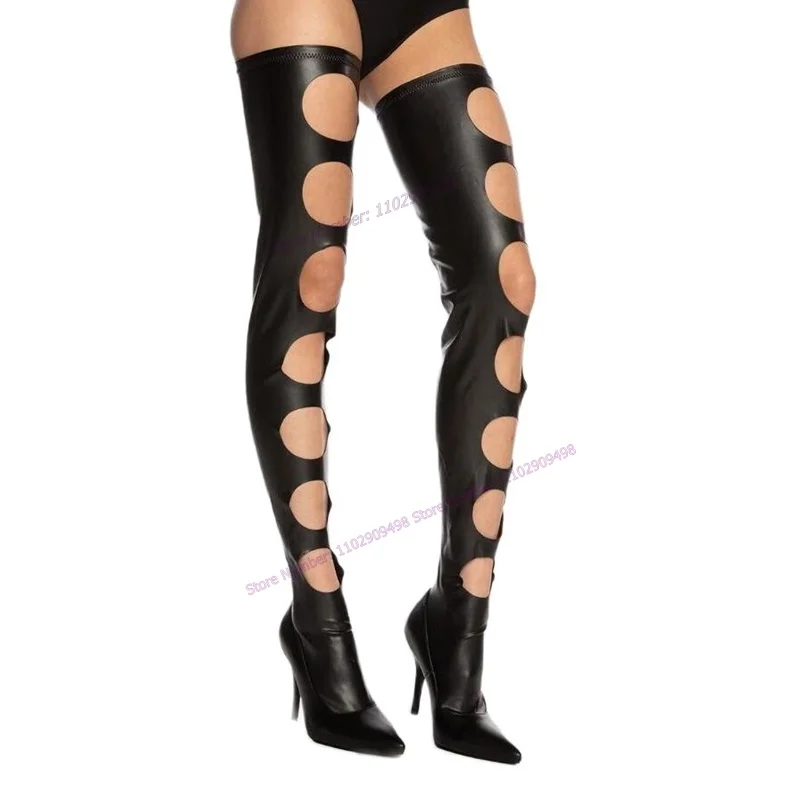 Black Hollow Out Thigh High Boots Matte Leather Pointed Toe Shoes for Women Thin High Heels Party Shoes 2023 Zapatos Para Mujere
Black Hollow Out Thigh High Boots Matte Leather Pointed Toe Shoes for Women Thin High Heels Party Shoes 2023 Zapatos Para Mujere