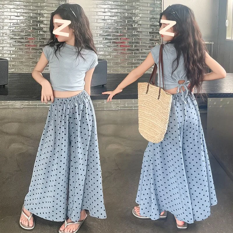 Children's Sets Girls Summer Polka Dot Dress Set: Fitted T-Shirt + Skirt Shorts Two-Piece for Big Kids
Children's Sets Girls Summer Polka Dot Dress Set: Fitted T-Shirt + Skirt Shorts Two-Piece for Big Kids