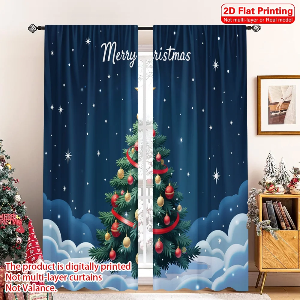 2pcs 2D flat printing Christmas Window Curtains Merry Christmas Tree Snow Fabric Without Electricity Birthday Party for Festive
2pcs 2D flat printing Christmas Window Curtains Merry Christmas Tree Snow Fabric Without Electricity Birthday Party for Festive