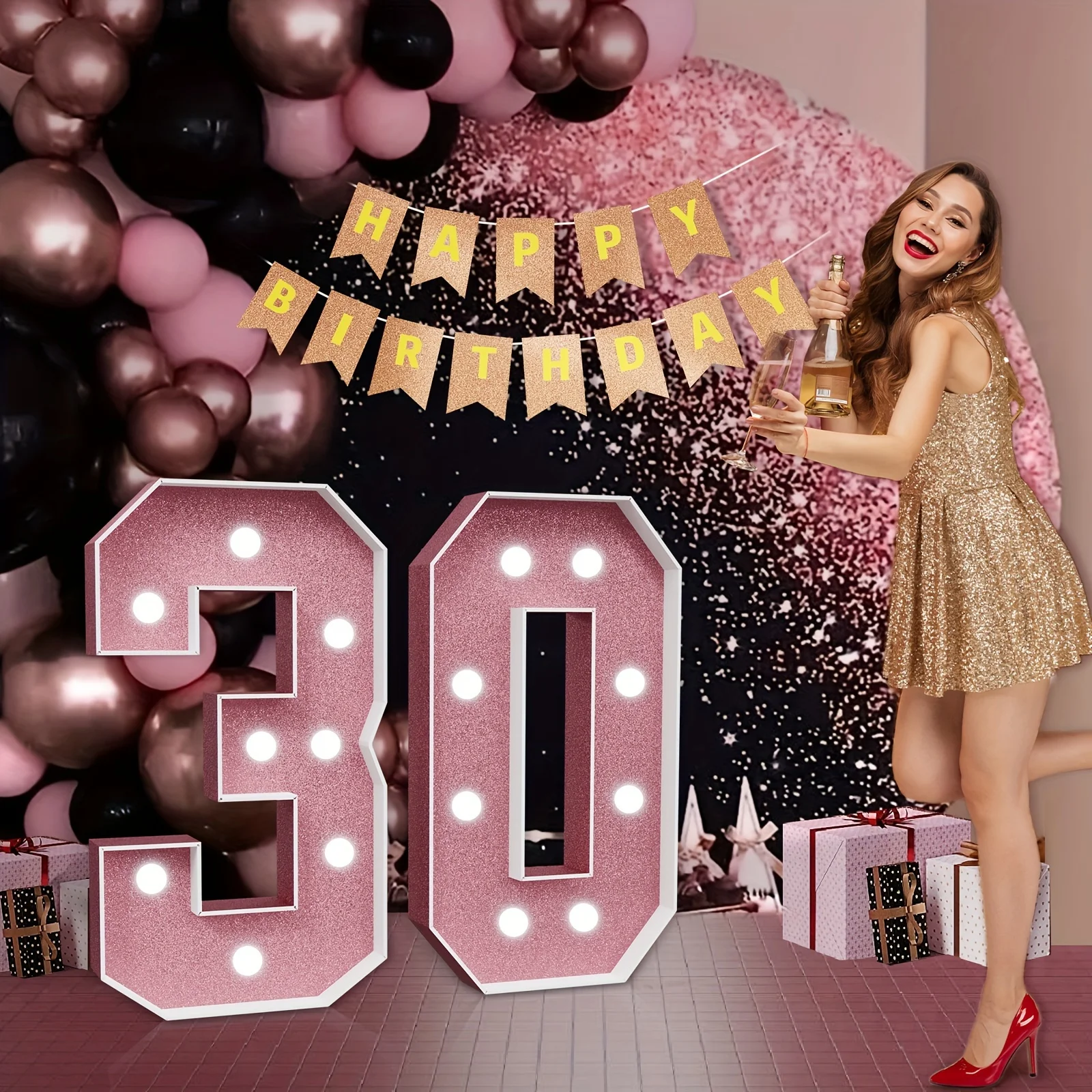 Marquee Numbers Silvery Birthday Decorations: Large 3ft Light Up Number with Light Covered with Glitter Film Birthday Decoration for Party Backdrop Anniversary Big Mosaic Number
Marquee Numbers Silvery Birthday Decorations: Large 3ft Light Up Number with Light Covered with Glitter Film Birthday Decoration for Party Backdrop Anniversary Big Mosaic Number