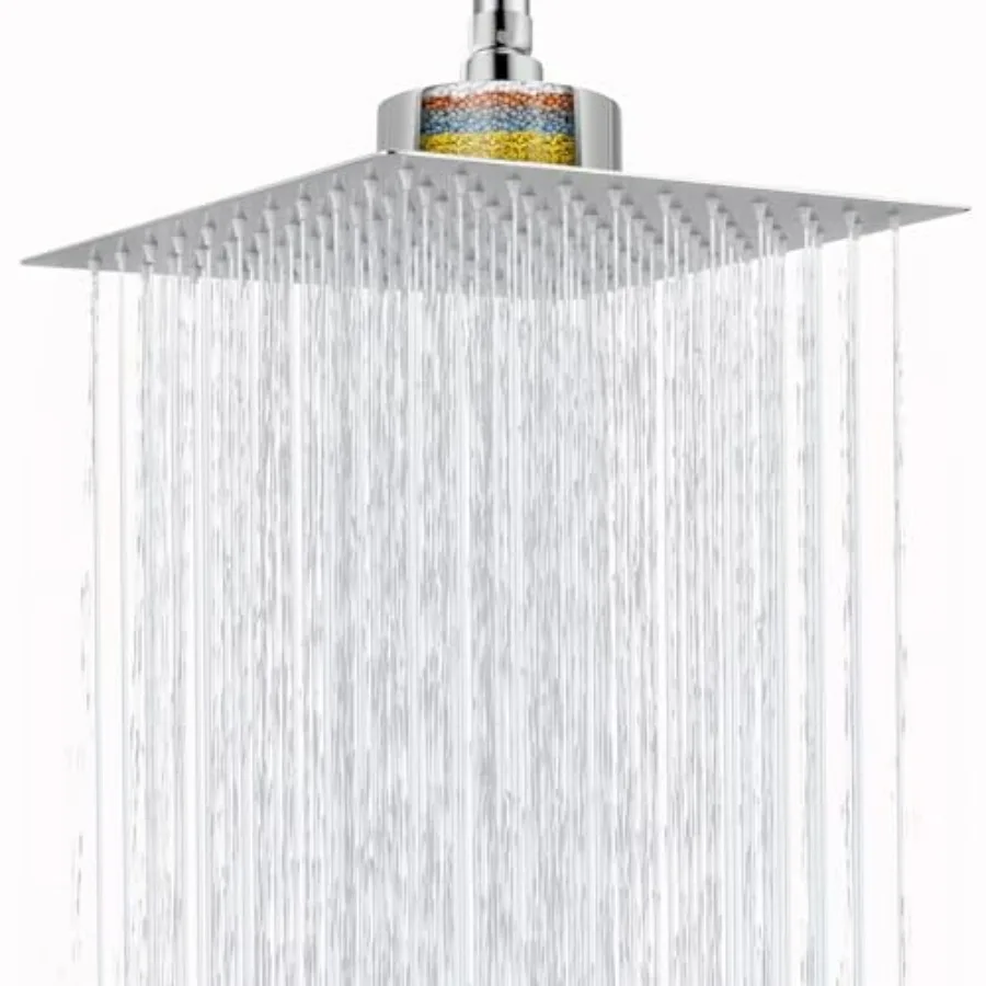 12 All Metal Square Rainfall Showerhead with Filter for Chlorine Removal Chrome Bathroom Shower Fixture
12 All Metal Square Rainfall Showerhead with Filter for Chlorine Removal Chrome Bathroom Shower Fixture