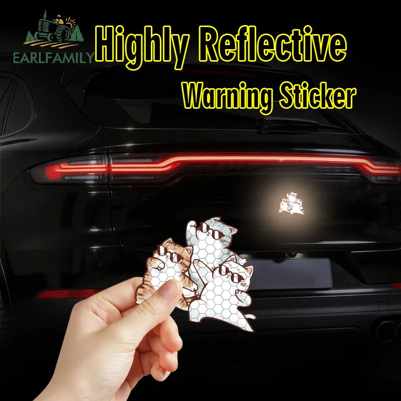 EARLFAMILY Cute Cat Reflective Car Stickers Interesting Waterproof Motorcycle Windows Truck Bumper PVC Decals Car Accessories
EARLFAMILY Cute Cat Reflective Car Stickers Interesting Waterproof Motorcycle Windows Truck Bumper PVC Decals Car Accessories