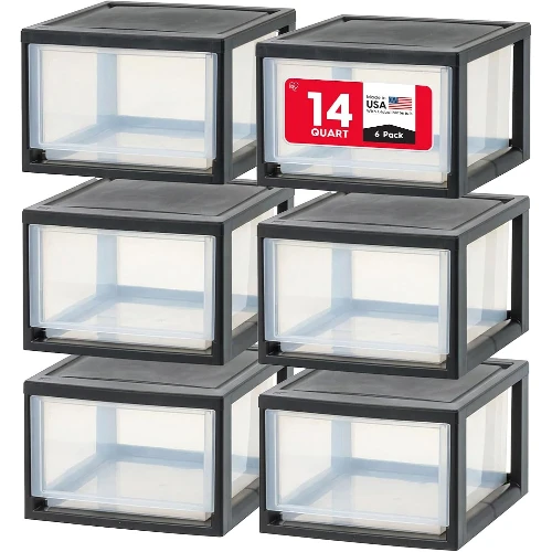 14.5 Qt Plastic Stackable Drawer Storage Organizer 6-Pack, Sliding Drawer Unit for Bedroom Kitchen Bathroom Office Pantry Dorm
14.5 Qt Plastic Stackable Drawer Storage Organizer 6-Pack, Sliding Drawer Unit for Bedroom Kitchen Bathroom Office Pantry Dorm