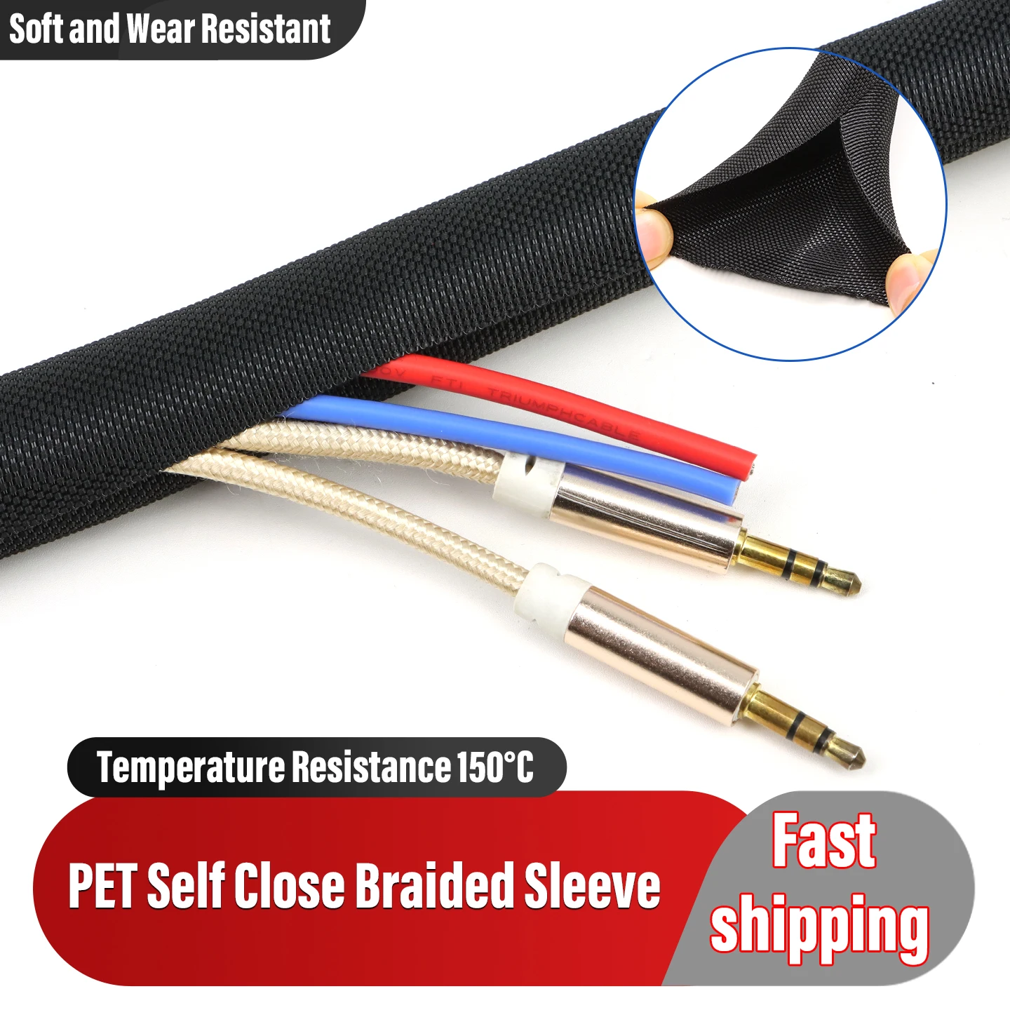 1/2/5m Self Closing PET Expandable Braided Sleeve Insulated Wrap Self Close Sleeved Cable Protecter Self-Closed Cable Organiser
1/2/5m Self Closing PET Expandable Braided Sleeve Insulated Wrap Self Close Sleeved Cable Protecter Self-Closed Cable Organiser