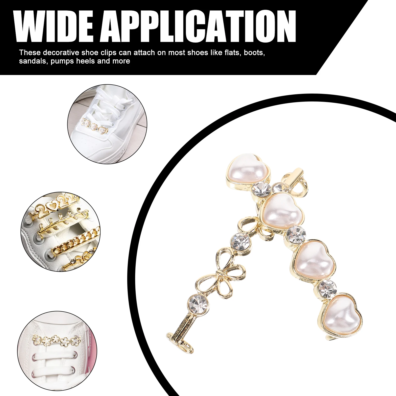 4 pcs Pearl Rhinestone Shoe Clips for Sneakers Decorative Bow Hollow Out Buckle Accessories Women Shoes
4 pcs Pearl Rhinestone Shoe Clips for Sneakers Decorative Bow Hollow Out Buckle Accessories Women Shoes