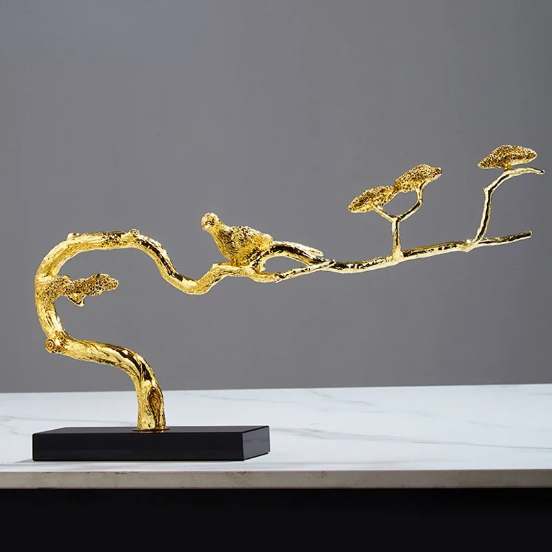 Metal Handicraft Alloy Luck Golden Tree Pine Tree Golden Bird Metal Decorative Figurines Home Decoration Accessories
Metal Handicraft Alloy Luck Golden Tree Pine Tree Golden Bird Metal Decorative Figurines Home Decoration Accessories