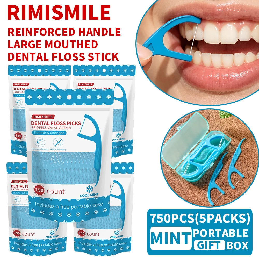 Cool Mint Dental Floss Picks, 750 Count Disposable Floss Sticks with Portable Case, Deep Clean Plaque Remover for Adults
Cool Mint Dental Floss Picks, 750 Count Disposable Floss Sticks with Portable Case, Deep Clean Plaque Remover for Adults