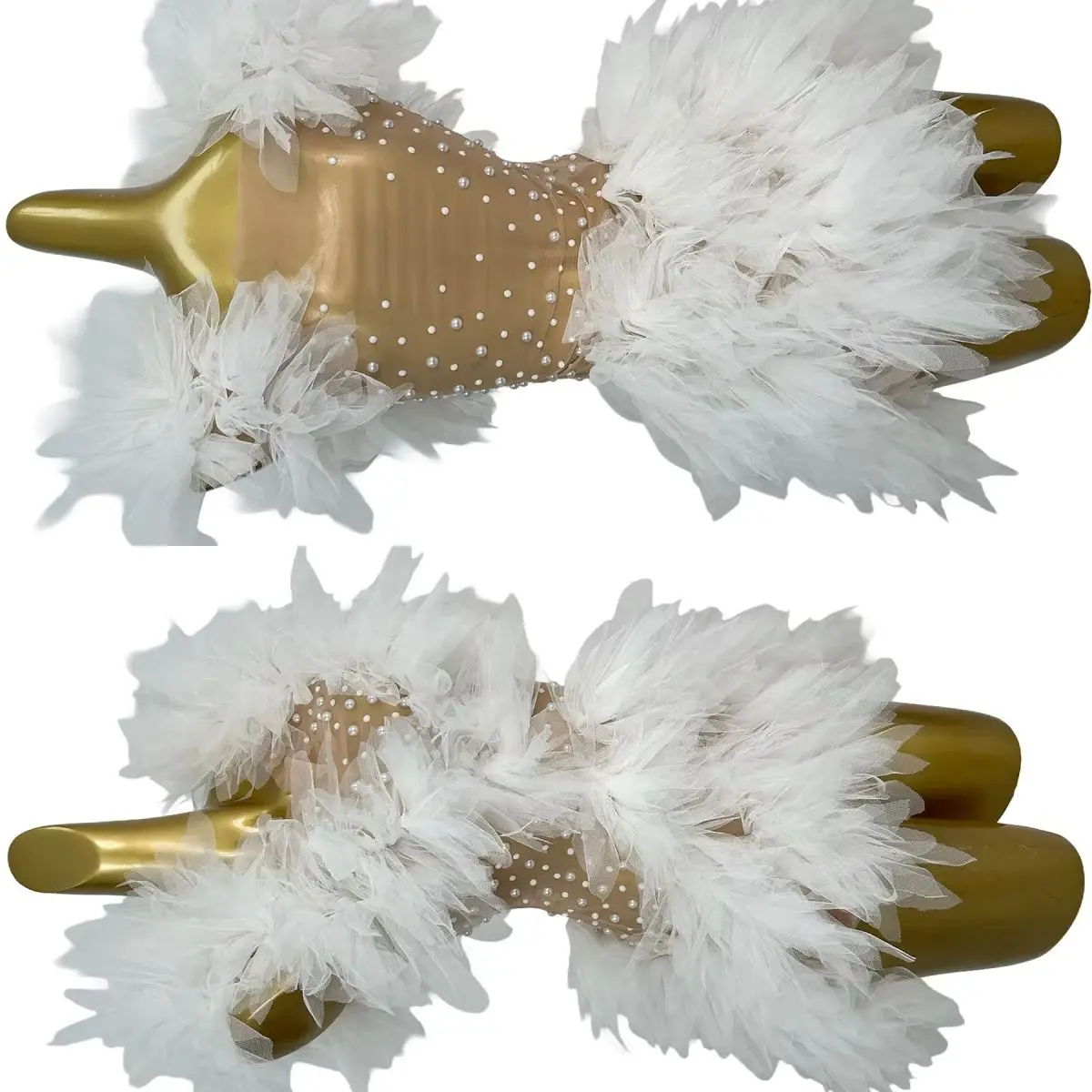 White Pearl Mesh Mini Dress Feather Tulle Ruffle Tutu Off Shoulder Bodycon Party Nightclub Performance Outfit Stage Wear Chibang
White Pearl Mesh Mini Dress Feather Tulle Ruffle Tutu Off Shoulder Bodycon Party Nightclub Performance Outfit Stage Wear Chibang