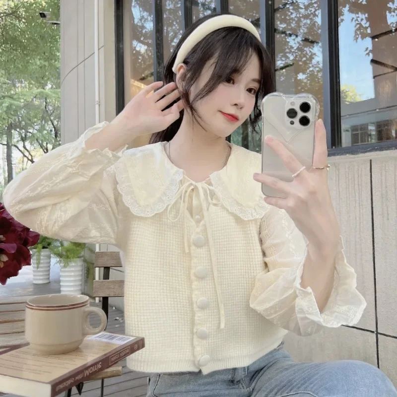 MiiiiX Sweet Girl Casual Shirt Vest Suit Women's 2024 Autumn Loose Knitted Cardigan Vest Turn-down Collar Shirt Two-piece Set
MiiiiX Sweet Girl Casual Shirt Vest Suit Women's 2024 Autumn Loose Knitted Cardigan Vest Turn-down Collar Shirt Two-piece Set