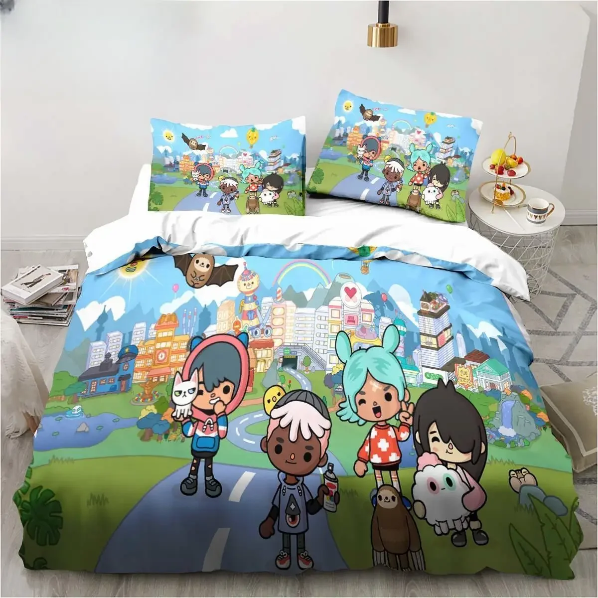 New 3D Cartoon Game Toca Life World Bedding Set Duvet Cover Bed Set Quilt Cover Pillowcase Comforter king Queen Size Boys Adult
New 3D Cartoon Game Toca Life World Bedding Set Duvet Cover Bed Set Quilt Cover Pillowcase Comforter king Queen Size Boys Adult