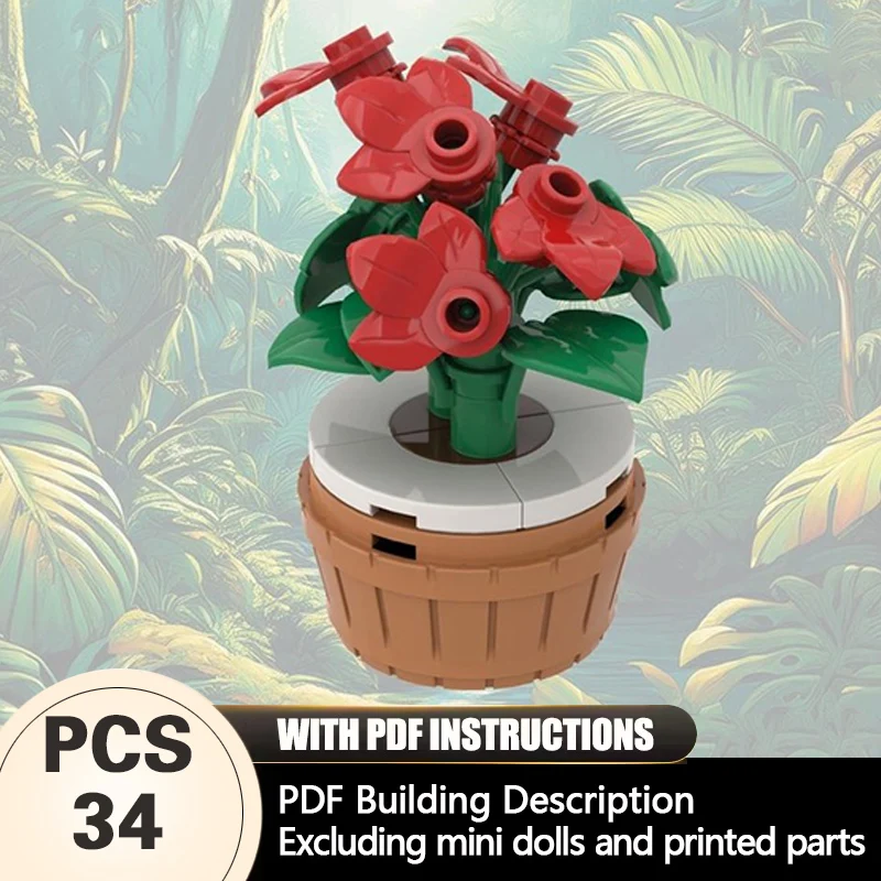Creators Plant Series Model MOC Building Bricks Poinsettia Plant Modular Technology Gifts Holiday Assemble Children Toys Suit
Creators Plant Series Model MOC Building Bricks Poinsettia Plant Modular Technology Gifts Holiday Assemble Children Toys Suit