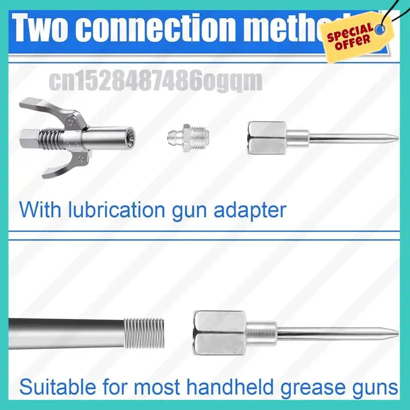 -ABJZ 7Pcs Grease Accessory Kit , 3 Grease Nozzles 1 Needle Dispenser Rubber Tip Joint Nipple Straight 1 Needle Elbow
-ABJZ 7Pcs Grease Accessory Kit , 3 Grease Nozzles 1 Needle Dispenser Rubber Tip Joint Nipple Straight 1 Needle Elbow