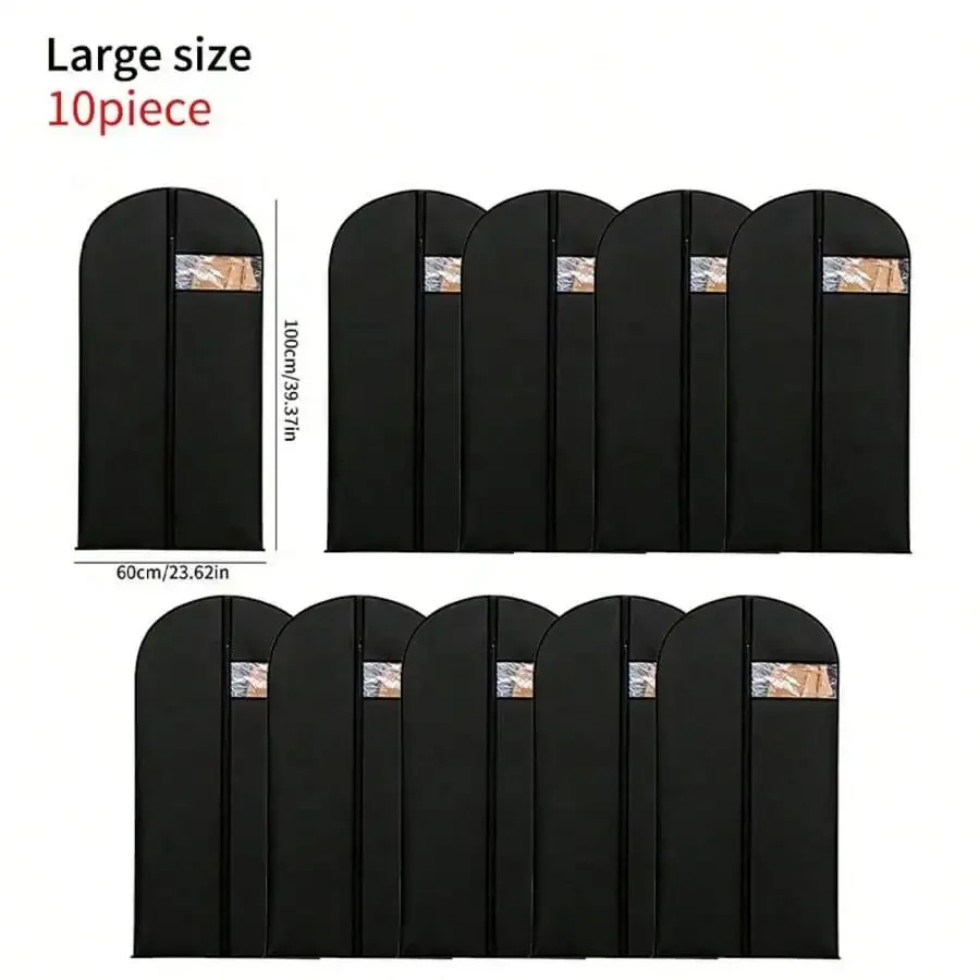 1pc Wedding Garment Dust Cover Bag With Handle, Moisture-Proof Wardrobe Hanging Garment Bag For Long Dresses And Suits, Thick
1pc Wedding Garment Dust Cover Bag With Handle, Moisture-Proof Wardrobe Hanging Garment Bag For Long Dresses And Suits, Thick