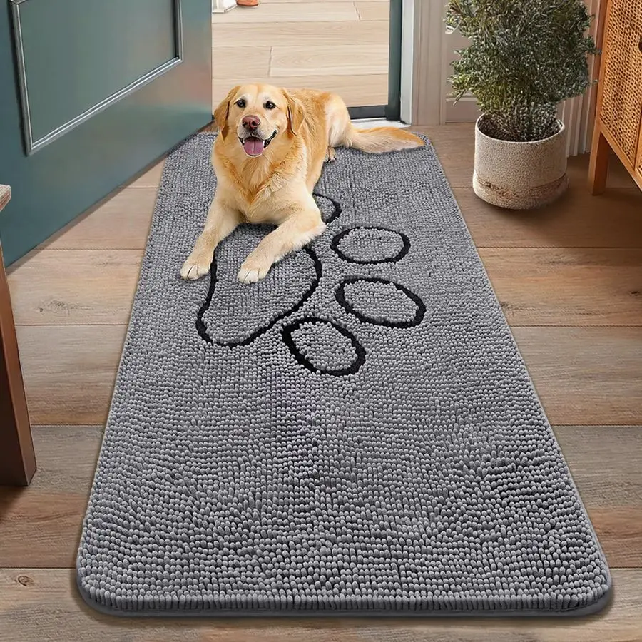 Dog Door Mat for Muddy Paws, Absorbent Dirt Trapper Non Slip Quick Dry Washable Chenille Mat for Mud Dogs, Entry Rug for Indoor
Dog Door Mat for Muddy Paws, Absorbent Dirt Trapper Non Slip Quick Dry Washable Chenille Mat for Mud Dogs, Entry Rug for Indoor