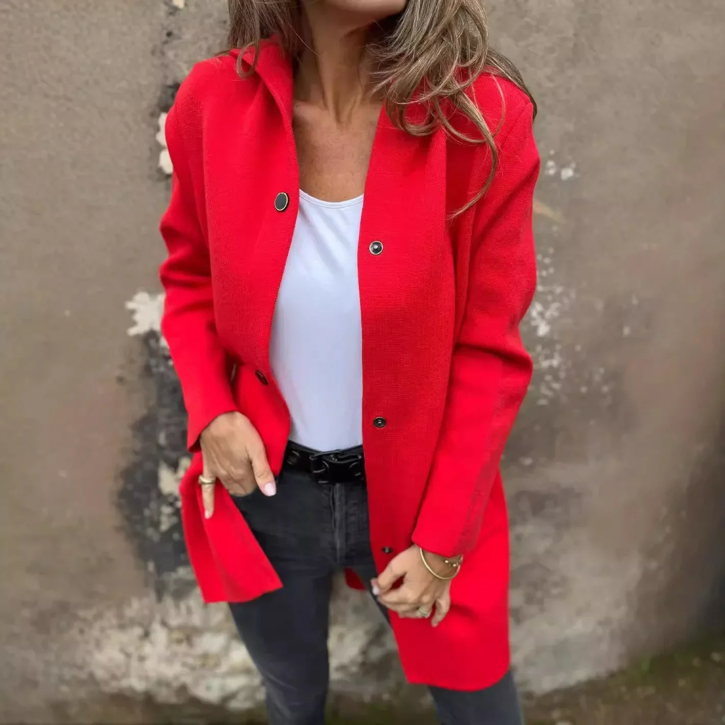 Women's Hooded Jacket with Solid Color Pockets Long Sleeves Side Button Design Casual Versatile Jacket 2024
Women's Hooded Jacket with Solid Color Pockets Long Sleeves Side Button Design Casual Versatile Jacket 2024