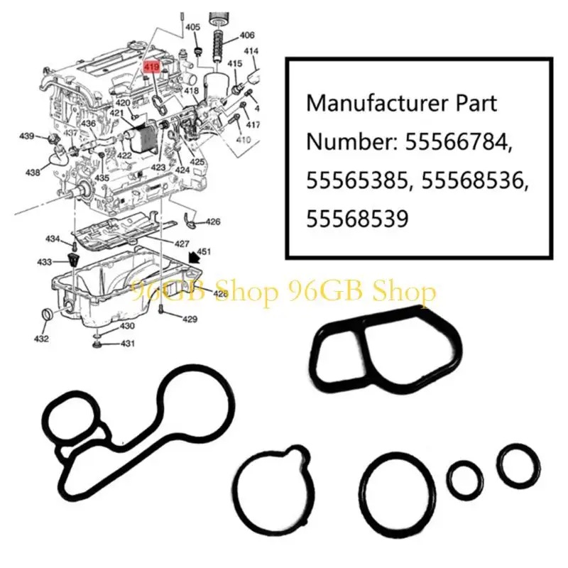 96GB Strong Rubber Engine Oil Coolers Gasket Exact Fit Oil Coolers Seal Gasket 55565385 Replacement Suitable for 1.4T Models
96GB Strong Rubber Engine Oil Coolers Gasket Exact Fit Oil Coolers Seal Gasket 55565385 Replacement Suitable for 1.4T Models