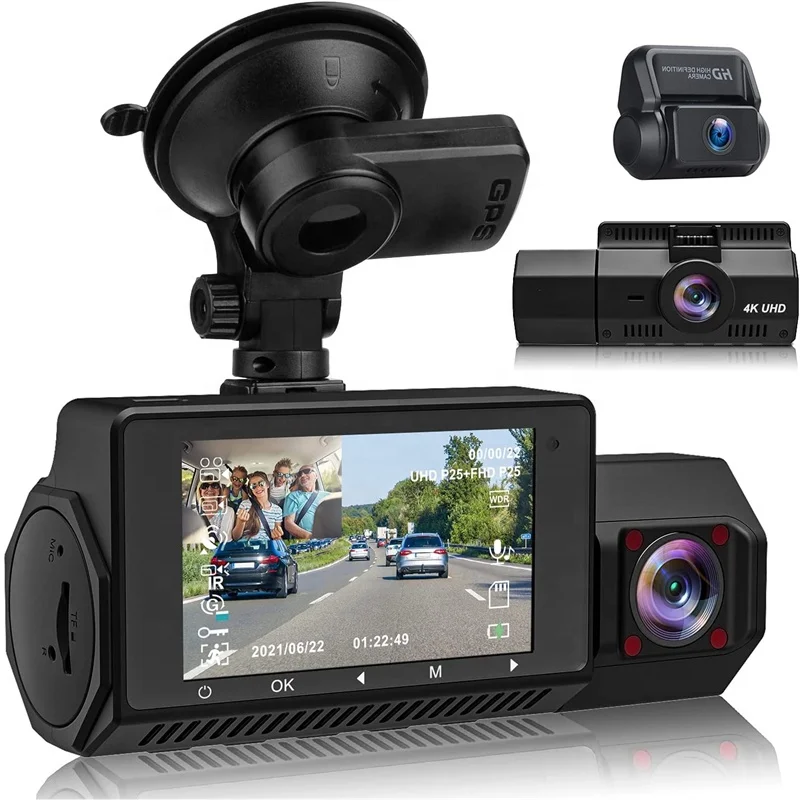 4K GPS Vehicle Blackbox DVR without Wifi Dual Camera Dash Cam Recorder Full HD 1080p Front Channels Video Recorder in Black
4K GPS Vehicle Blackbox DVR without Wifi Dual Camera Dash Cam Recorder Full HD 1080p Front Channels Video Recorder in Black