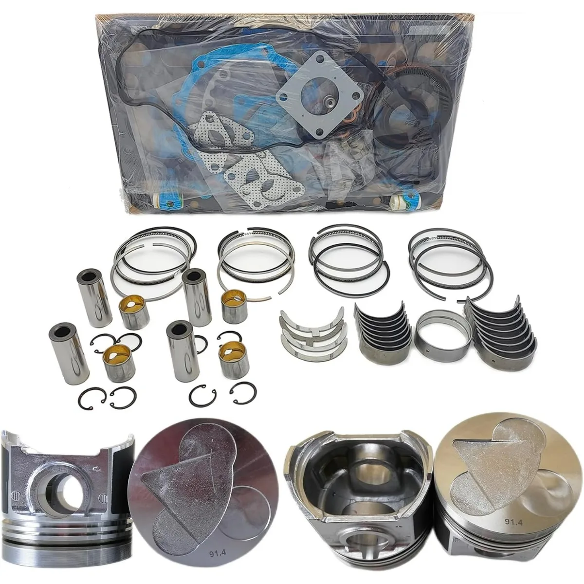 V3300 Engine Overhaul Rebuild Kit (No cylinder liner and valve) 12 valves Piston height 91.4mm For Kubota V3300 V3300 DI Engine
V3300 Engine Overhaul Rebuild Kit (No cylinder liner and valve) 12 valves Piston height 91.4mm For Kubota V3300 V3300 DI Engine