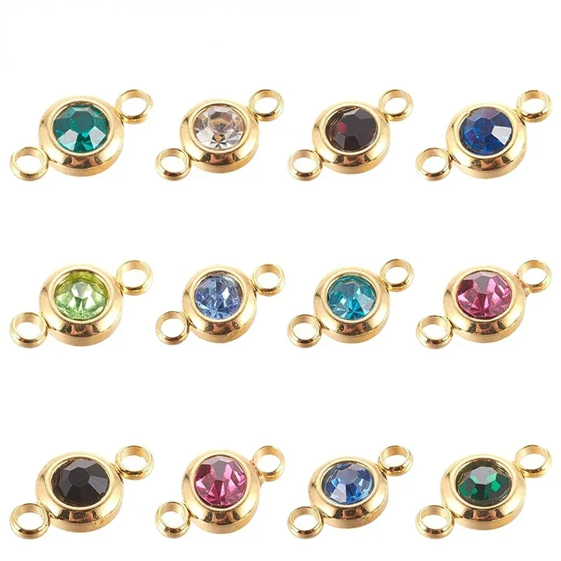5PCS 12x6.5x4mm Flat Round 304 Stainless Steel Rhinestone Links Mixed Color Hole: 2mm For Jewelry Bracelet Earrings Making
5PCS 12x6.5x4mm Flat Round 304 Stainless Steel Rhinestone Links Mixed Color Hole: 2mm For Jewelry Bracelet Earrings Making