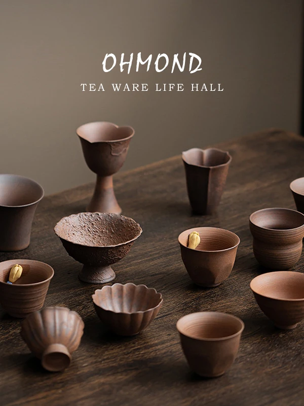 OHMOND Vintage Ceramic Tea Set Owner Cup Rustic Original Mine Rock Clay Gongfu Tea Drinking Small Cup Chinese Style Handmade
OHMOND Vintage Ceramic Tea Set Owner Cup Rustic Original Mine Rock Clay Gongfu Tea Drinking Small Cup Chinese Style Handmade