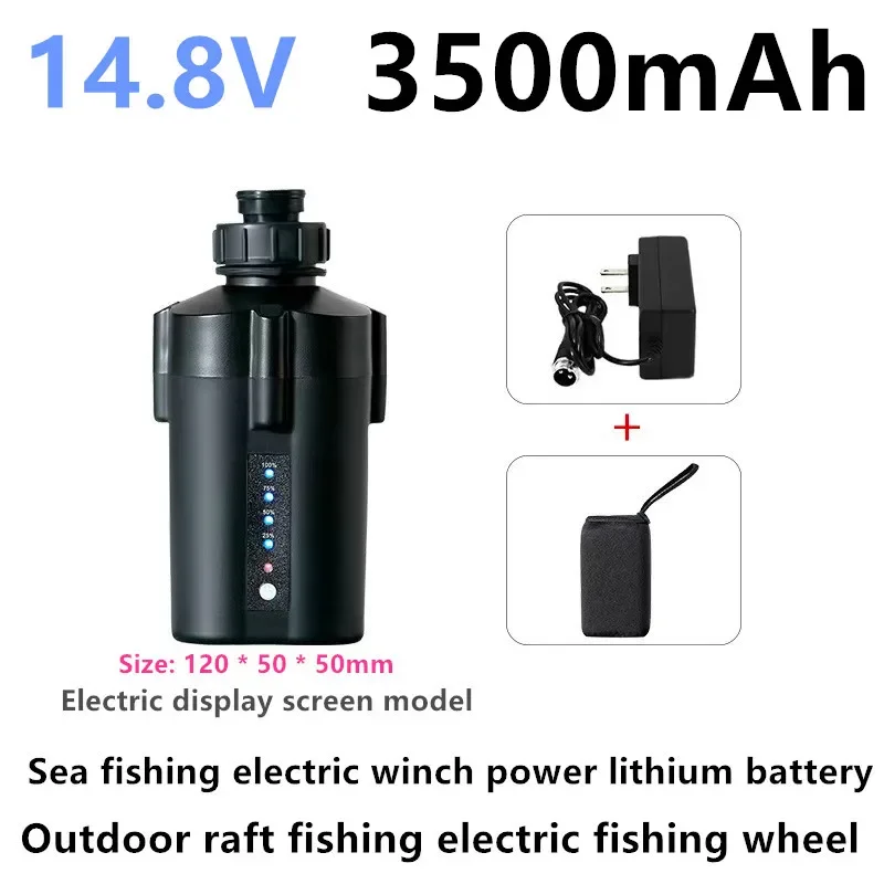 14.8V 3500mAh Battery Display Outdoor Raft Fishing Electric Fishing Wheel Sea Fishing Electric Twister Power Lithium Battery
14.8V 3500mAh Battery Display Outdoor Raft Fishing Electric Fishing Wheel Sea Fishing Electric Twister Power Lithium Battery