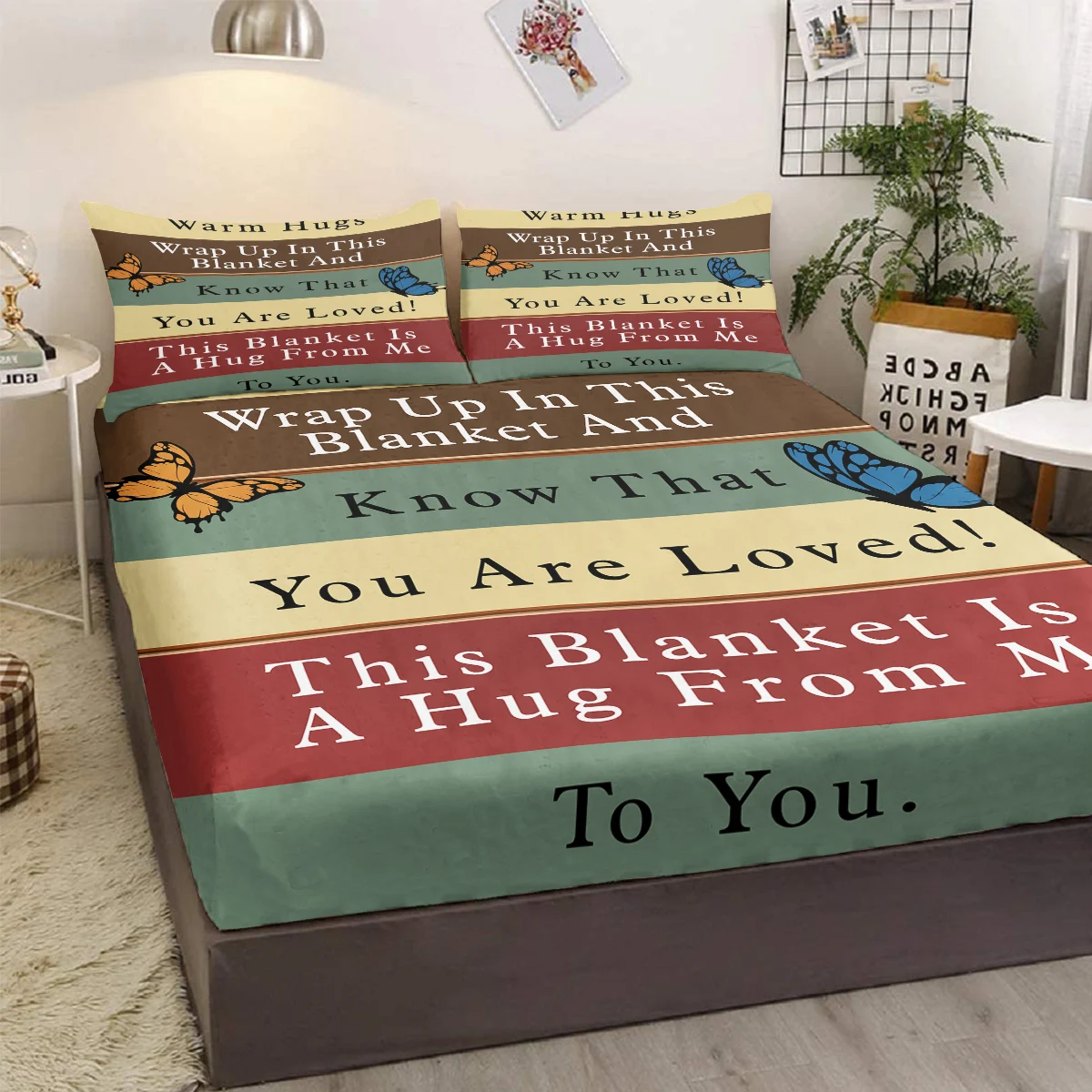 3 Pcs Branch Butterfly Sheet Set Ultra Soft 100% Microfiber Deep Pocket Pink Love White Characters Comfortable Bed Sheet Set
3 Pcs Branch Butterfly Sheet Set Ultra Soft 100% Microfiber Deep Pocket Pink Love White Characters Comfortable Bed Sheet Set