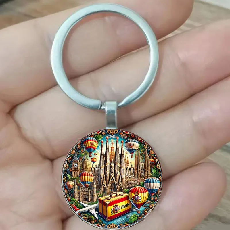 Traveling to Spain with a vintage round keychain, Spain is the perfect gift for travel enthusiasts
Traveling to Spain with a vintage round keychain, Spain is the perfect gift for travel enthusiasts