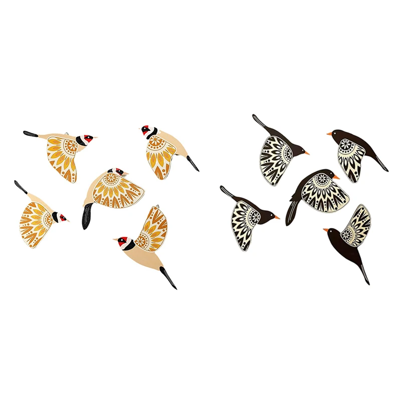5 Pcs Wooden Bird Ornaments Rustic Bird Decorations Easy Installation Wood Flying Birds Hanging Wooden Craft
5 Pcs Wooden Bird Ornaments Rustic Bird Decorations Easy Installation Wood Flying Birds Hanging Wooden Craft